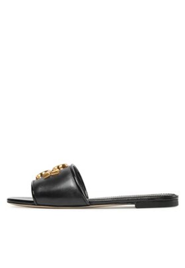 Tory Burch Klapki Eleanor Slide 88744 Czarny. Kolor: czarny. Materiał: skóra