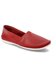 Czerwone Baleriny Maciejka Wygodne Obuwie Damskie. Okazja: na co dzień. Kolor: czerwony. Materiał: skóra. Styl: casual, elegancki