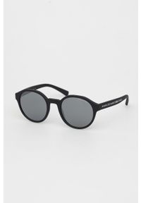 Armani Exchange Okulary przeciwsłoneczne kolor czarny. Kształt: okrągłe. Kolor: czarny