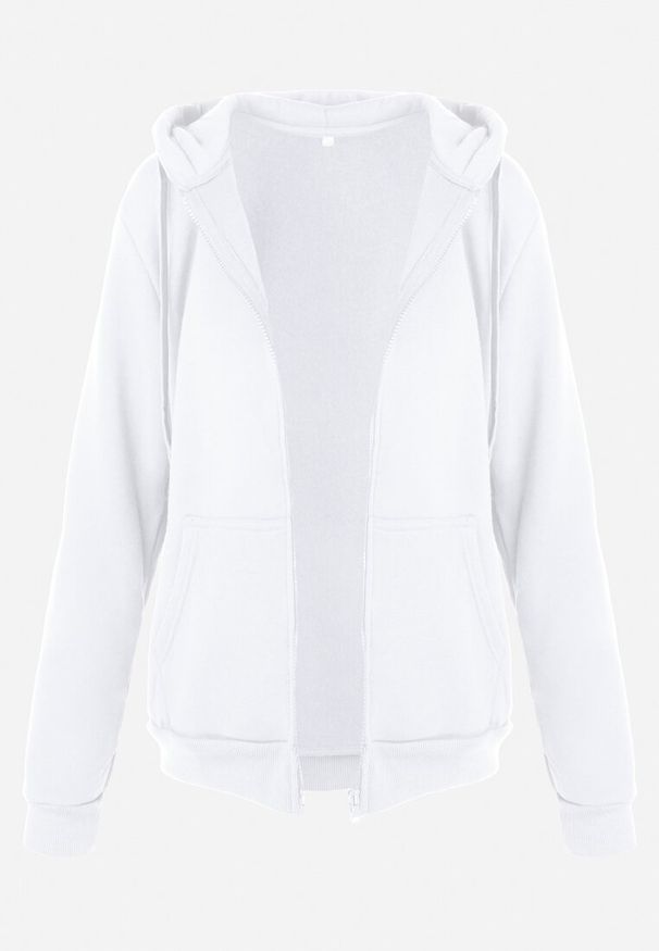 Born2be - Biała Bluza z Kapturem Sithi. Okazja: na co dzień. Typ kołnierza: kaptur. Kolor: biały. Materiał: jeans. Długość rękawa: długi rękaw. Długość: długie. Styl: klasyczny, casual