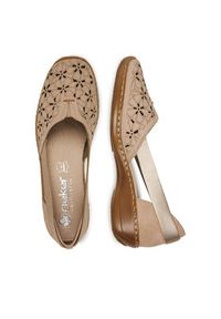 Rieker Półbuty 41356-60 Beżowy. Kolor: beżowy. Materiał: skóra #7