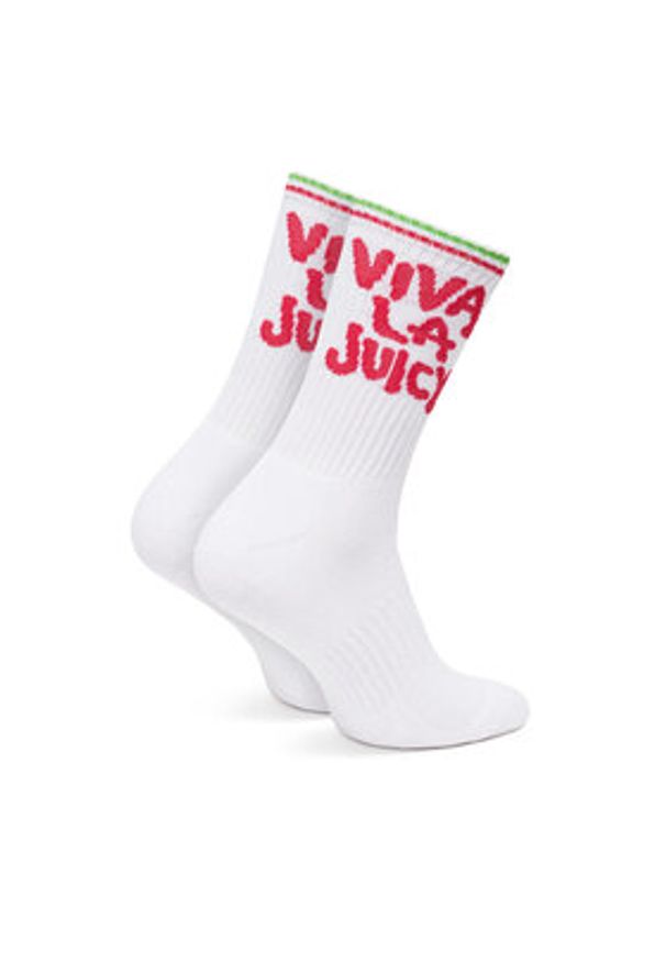 Juicy Couture Skarpety wysokie damskie Viva JCAXS125718 Biały. Kolor: biały. Materiał: bawełna, materiał