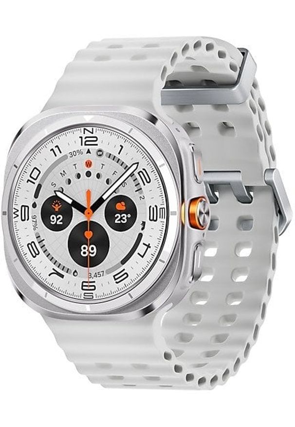 SAMSUNG - Samsung Galaxy Watch Ultra 3,81 cm (1.5") AMOLED 47 mm Cyfrowy 480 x 480 px Ekran dotykowy 4G Tytan, Biały Wi-Fi GPS. Rodzaj zegarka: cyfrowe. Kolor: biały