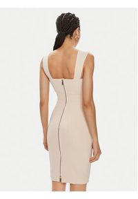 Marciano Guess Sukienka koktajlowa Norah 4GGK44 7074A Beżowy Slim Fit. Kolor: beżowy. Materiał: wiskoza. Styl: wizytowy #3