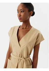 Weekend Max Mara Sukienka codzienna Mitico 2515221132 Beżowy Regular Fit. Okazja: na co dzień. Kolor: beżowy. Materiał: bawełna. Typ sukienki: proste. Styl: casual #5