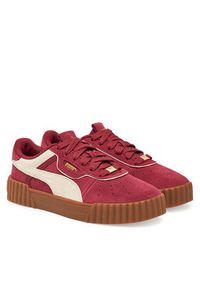 Puma Sneakersy Carina 3.0 Luxe SD 400725 01 Bordowy. Kolor: czerwony. Materiał: skóra, zamsz