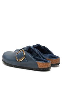 Birkenstock Klapki Boston Bb Shearling Leoi 1028014 Granatowy. Kolor: niebieski. Materiał: skóra #4