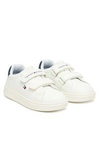 TOMMY HILFIGER - Tommy Hilfiger Sneakersy Low Cut Velcro T1X9-34338-1355 M Biały. Kolor: biały. Materiał: skóra #7