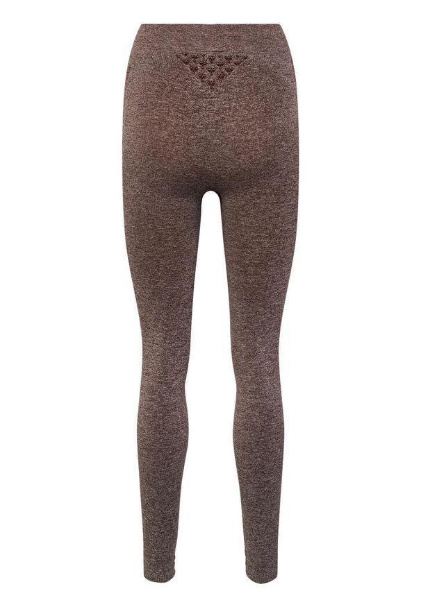 Damskie legginsy bezszwowe Hummel. Kolor: brązowy. Materiał: materiał, dzianina. Sport: fitness
