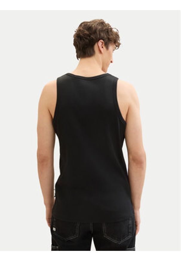 Tom Tailor Denim Tank top 1042035 Czarny Regular Fit. Kolor: czarny. Materiał: bawełna
