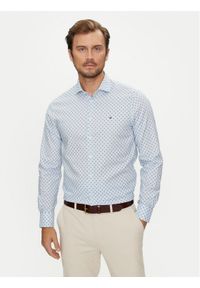 TOMMY HILFIGER - Tommy Hilfiger Koszula MW0MW35793 Błękitny Slim Fit. Kolor: niebieski. Materiał: bawełna