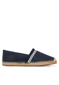 TOMMY HILFIGER - Tommy Hilfiger Espadryle Fringe Canvas Closed Espadrille FW0FW08881 Granatowy. Kolor: niebieski. Materiał: materiał