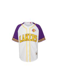 Mitchell & Ness - Jersey Los Angeles Lakers Practice Day Button Front. Kolor: biały. Materiał: jersey. Sport: koszykówka #1