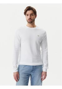 Calvin Klein Jeans Longsleeve J30J327117 Biały Regular Fit. Kolor: biały. Materiał: bawełna. Długość rękawa: długi rękaw