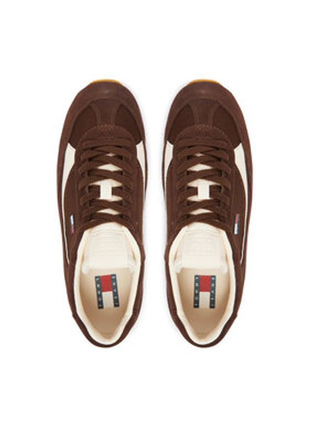 Tommy Jeans Sneakersy Archive '97 Lite Sued EN0EN02997 Brązowy. Kolor: brązowy. Materiał: skóra, zamsz