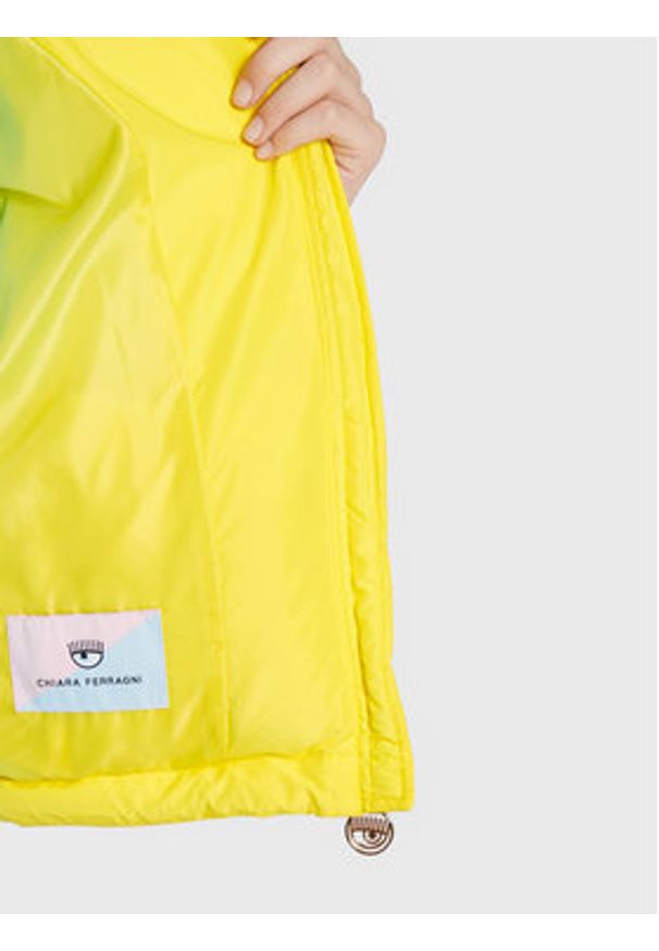 Chiara Ferragni Kurtka puchowa 73CBUD03 Żółty Relaxed Fit. Kolor: żółty. Materiał: puch, syntetyk