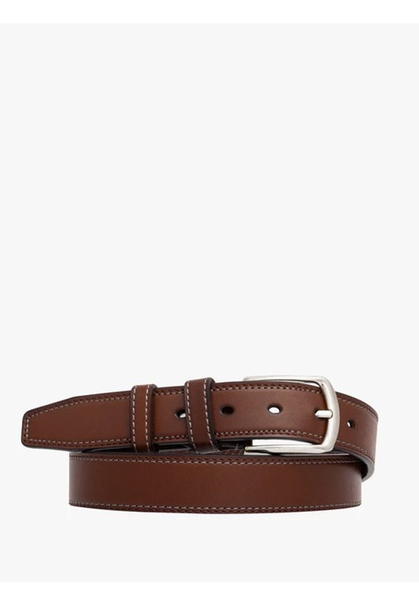 Ryłko - Brązowy pasek męski. Kolor: brązowy. Materiał: skóra. Styl: street