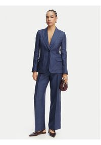 Weekend Max Mara Spodnie materiałowe Malizia 2615131112 Granatowy Regular Fit. Kolor: niebieski. Materiał: len #4