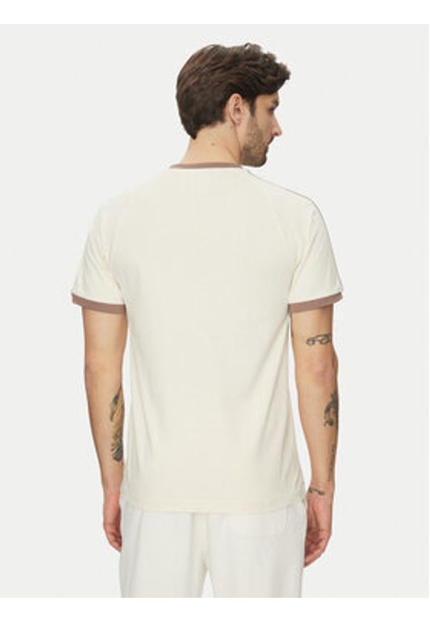 Adidas - adidas T-Shirt adicolor Classics 3-Stripes JN7020 Écru Slim Fit. Materiał: bawełna