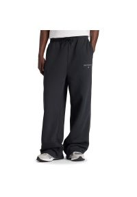 Spodnie męskie New Balance MB61M77EBK - czarne. Kolor: czarny. Materiał: materiał, bawełna, dresówka, poliester #1