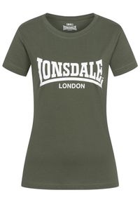 Koszulka damska Lonsdale Cartmel. Kolor: zielony, biały, wielokolorowy. Materiał: materiał, bawełna #2