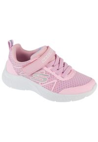 skechers - Buty sportowe Sneakersy dziewczęce, Microspec Plus - Swirl Sweet. Kolor: różowy. Sport: turystyka piesza