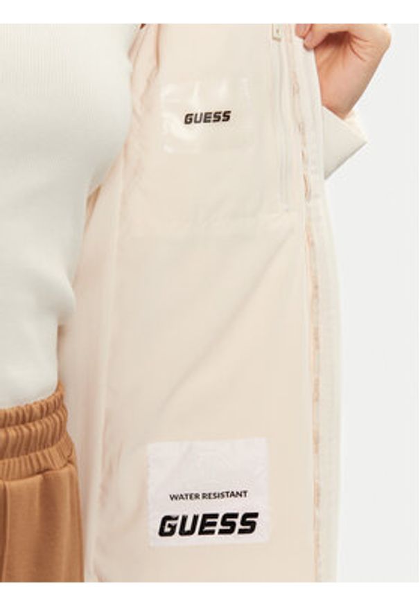 Guess Kurtka puchowa V4YL04 WF3X0 Écru Regular Fit. Materiał: syntetyk
