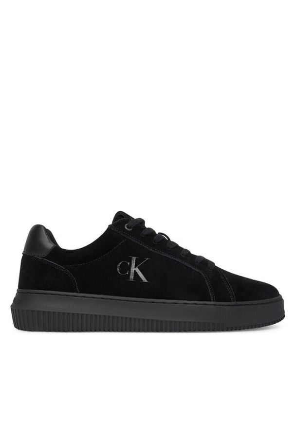 Calvin Klein Jeans Sneakersy Chunky Cupsole Su YM0YM01299 Czarny. Kolor: czarny. Materiał: zamsz, skóra