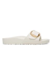 Birkenstock - BIRKENSTOCK Madrid Big Buckle EVA Eggshell Klapki damskie. Okazja: na co dzień, na plażę. Kolor: kremowy. Materiał: materiał. Sezon: lato. Styl: wakacyjny, casual, klasyczny, elegancki #1
