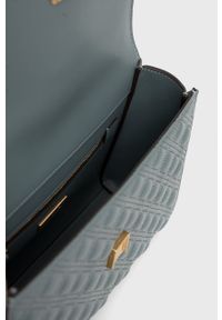 Tory Burch torebka skórzana kolor turkusowy. Kolor: turkusowy. Materiał: skórzane. Rodzaj torebki: na ramię #6