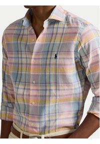 Polo Ralph Lauren Koszula 710B16699001 Kolorowy Custom Fit. Typ kołnierza: polo. Materiał: len. Wzór: kolorowy #2