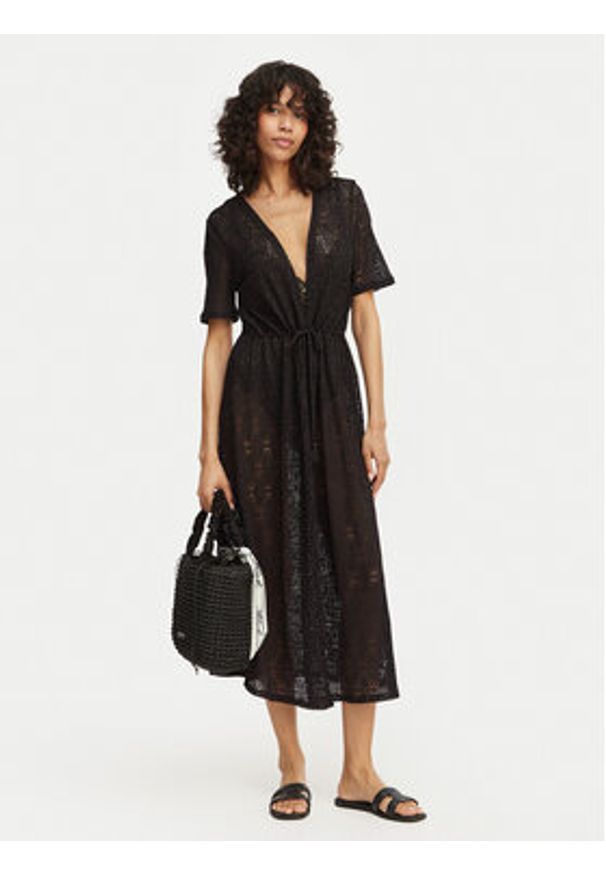 Vero Moda Kardigan Maya 10304466 Czarny Regular Fit. Kolor: czarny. Materiał: syntetyk