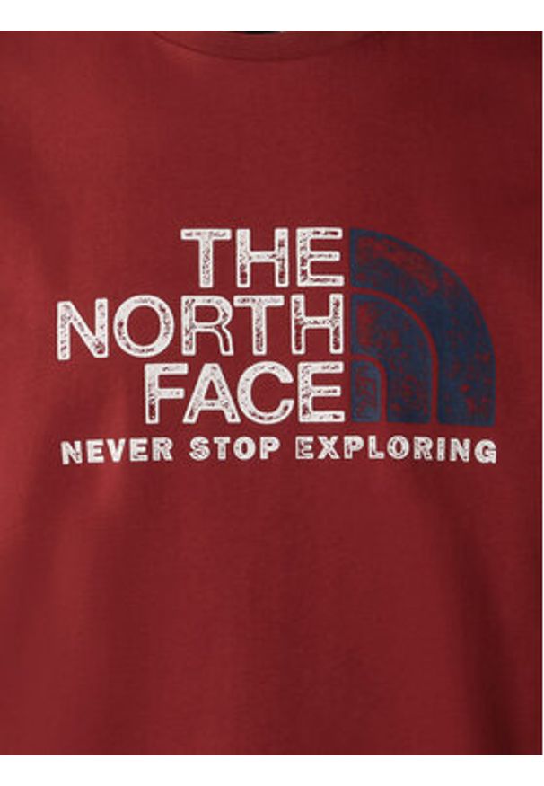The North Face T-Shirt Rust 2 NF0A87NW Czerwony Regular Fit. Kolor: czerwony. Materiał: bawełna