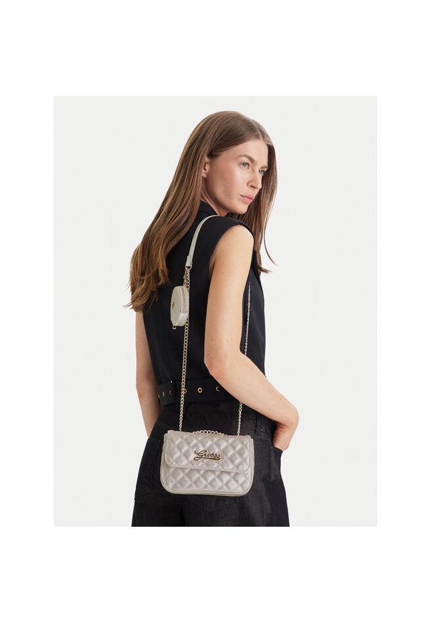 Torebka Guess. Kolor: kremowy