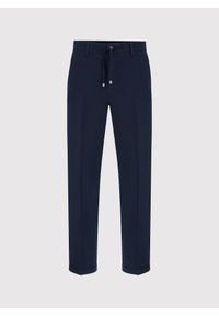 Pako Lorente - PAKO LORENTE - Granatowe spodnie męskie z lnem. Kolor: niebieski. Materiał: len. Wzór: gładki. Sezon: wiosna #3