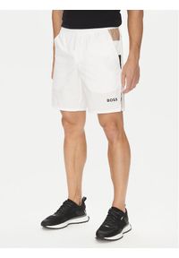 BOSS Szorty sportowe S_T-Match 50541370 Biały Regular Fit. Kolor: biały. Styl: sportowy