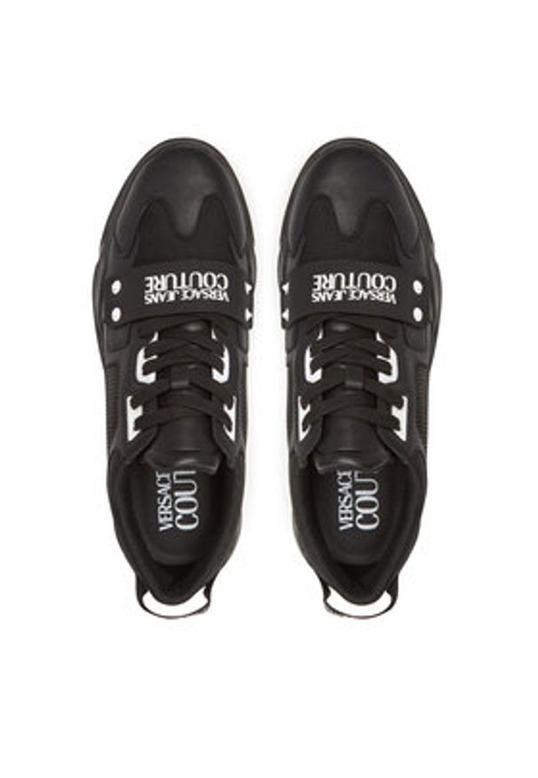 Versace Jeans Couture Sneakersy 78YA3SC4 Czarny. Kolor: czarny. Materiał: skóra