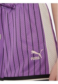 Puma Szorty sportowe T7 For The Fanbase 624345 Fioletowy Regular Fit. Kolor: fioletowy. Materiał: syntetyk