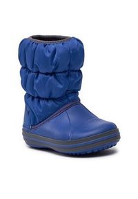 Crocs Śniegowce Winter Puff Boot Kids 14613 Granatowy. Kolor: niebieski. Materiał: materiał #5