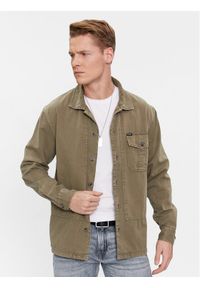 Guess Koszula Ls Collin Washed Ove M4RH06 WFXI0 Khaki Relaxed Fit. Kolor: brązowy. Materiał: bawełna #1