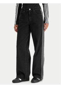 Adidas - adidas Jeansy Firebird KD2909 Czarny Regular Fit. Kolor: czarny #1