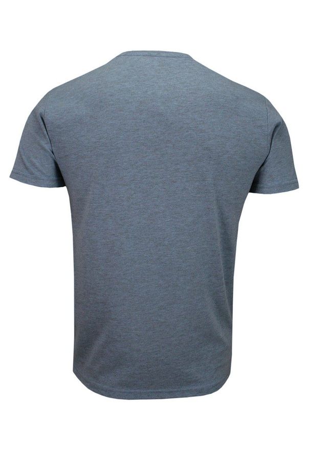Niebieski t-shirt Just Yuppi na co dzień, casualowy