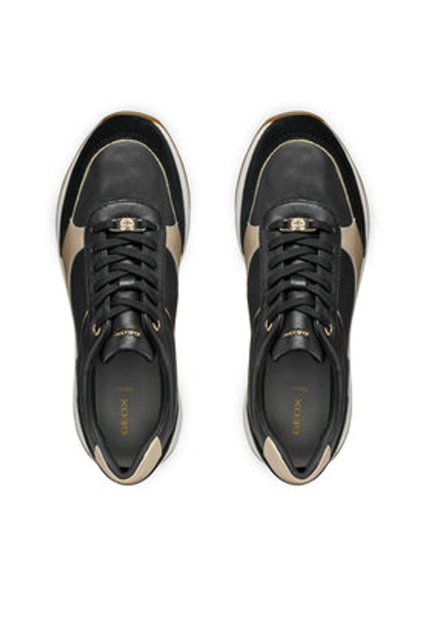 Geox Sneakersy D Desya D5500A 08522 C9258 Czarny. Kolor: czarny. Materiał: skóra