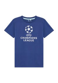 CHAMPIONS LEAGUE - koszulka dziecięca Champions League. Kolor: niebieski. Materiał: bawełna. Sport: piłka nożna