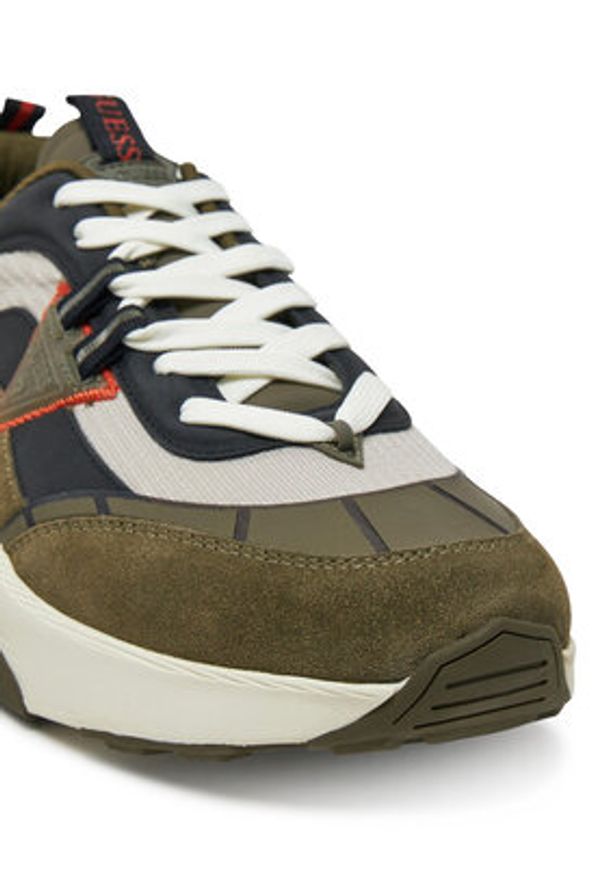 Guess Sneakersy FMJVALELL12 Zielony. Kolor: zielony. Materiał: skóra