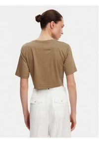 Max Mara T-Shirt 2516941098650 Brązowy Regular Fit. Kolor: brązowy. Materiał: bawełna, syntetyk #3