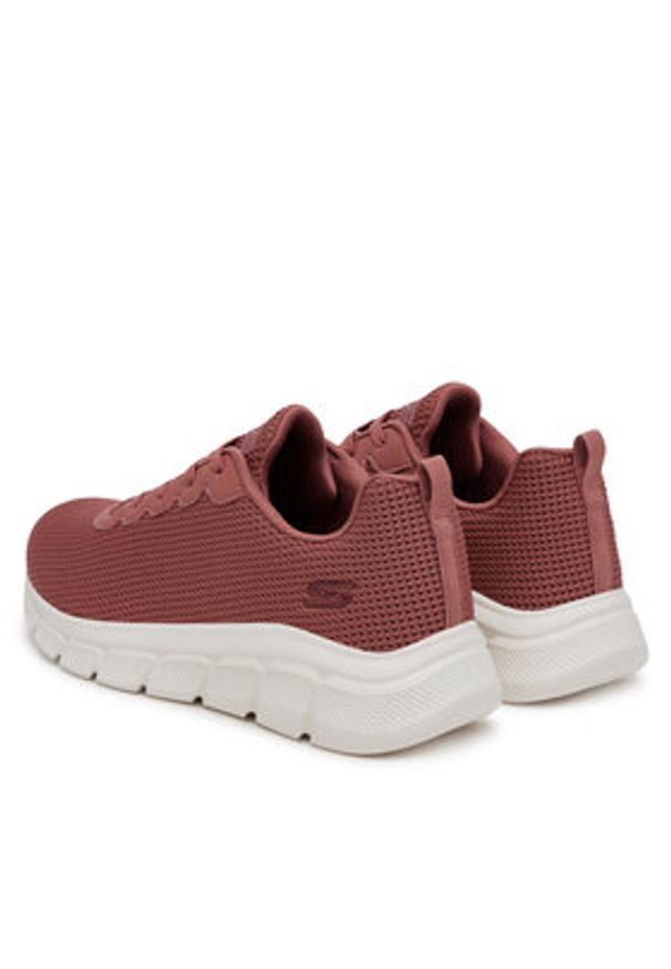 skechers - Skechers Sneakersy 117346/ROS Bordowy. Kolor: czerwony. Materiał: materiał