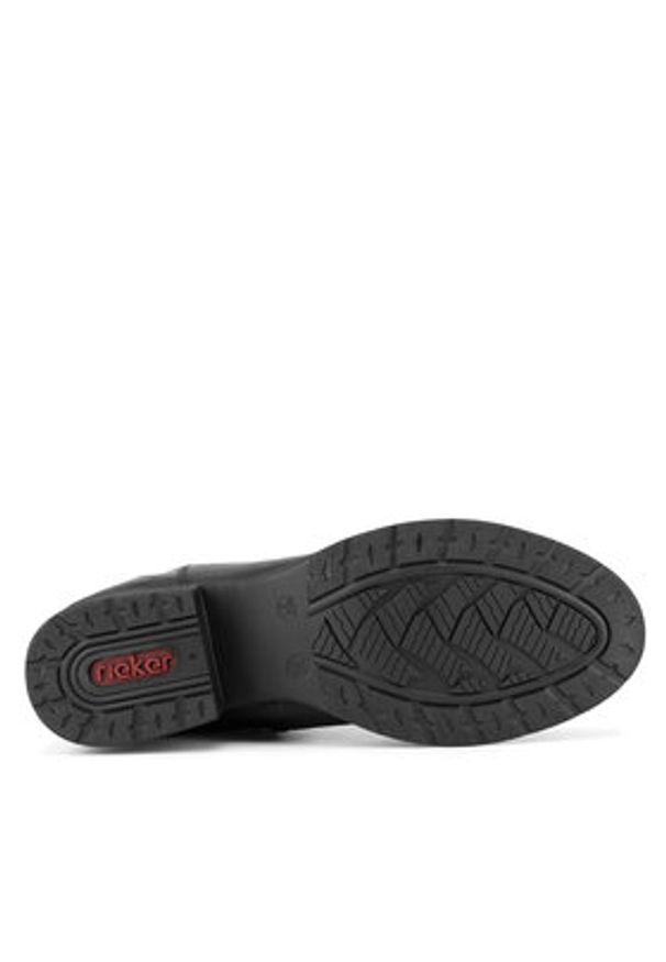 Rieker Kozaki Z9591-01 Czarny. Kolor: czarny. Materiał: skóra