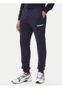 Napapijri Spodnie dresowe M-Gori Wint NP0A88UH Granatowy Relaxed Fit. Kolor: niebieski. Materiał: bawełna