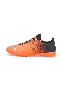 Buty piłkarskie męskie Puma Future Z 4.3 TT. Kolor: czarny, pomarańczowy, wielokolorowy. Materiał: guma, syntetyk, materiał. Sport: piłka nożna